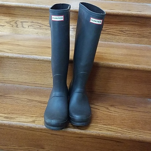 Hunter Shoes - Tall Hunter Boots Dk Brown Sz 8